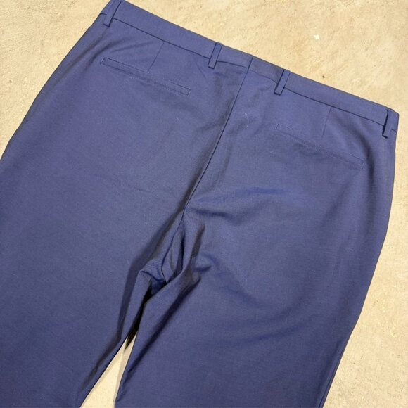 SAND Dress Pants Vitale Barberis Canonico Wool & Mohair Trousers Blue 38x32 - Picture 10 of 11